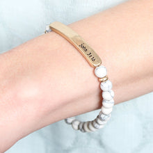 Load image into Gallery viewer, John 3:16 Bar Natural Stone Bracelet
